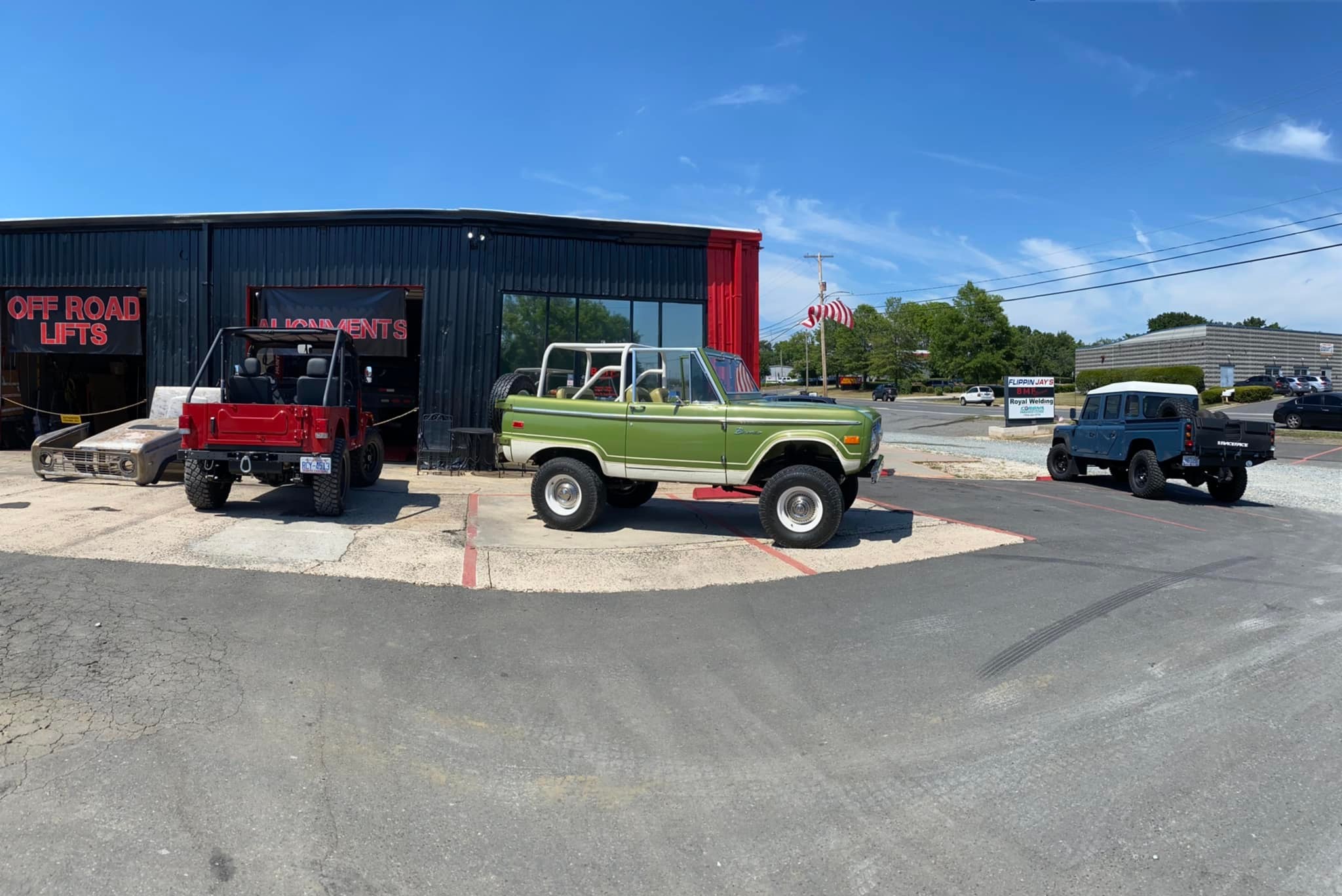 Restored 1973 Bronco project at BMF Motorsports